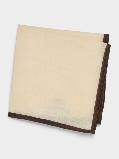 TODD SNYDER Italian Tipped Wool Pocket Square