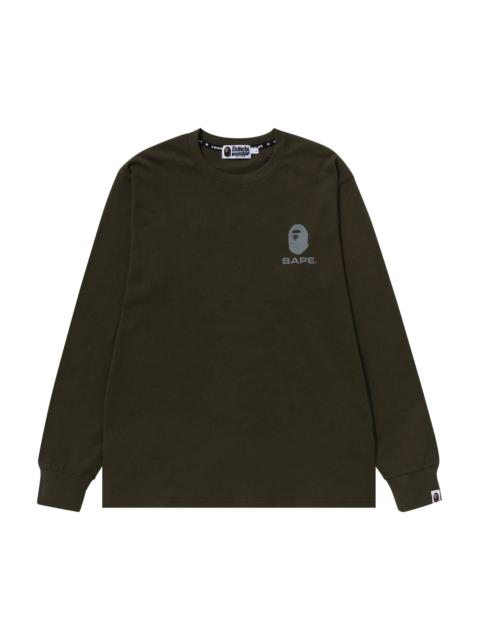 A BATHING APE® BAPE Reflective Print Long-Sleeve Tee 'Olive Drab'