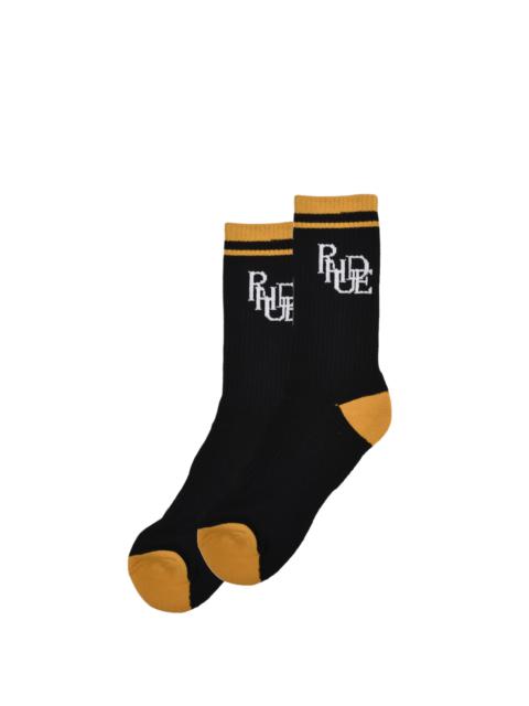 Rhude RHUDE SCRAMBLE LOGO SOCK / BLK YEL