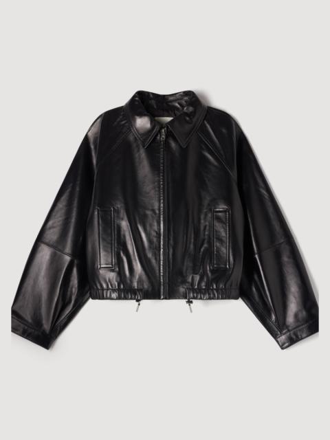 Sandro LAMB LEATHER JACKET