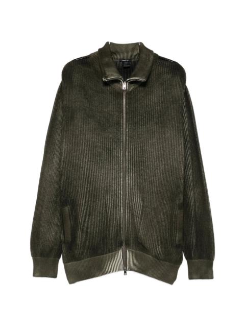 Avant Toi Avant Toi Ribbed-knit Zip-up Sweater