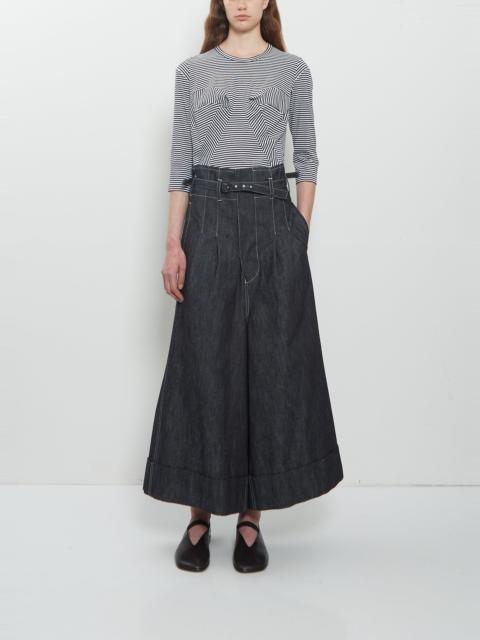 Junya Watanabe High Waisted Pleated Wide Denim Jeans