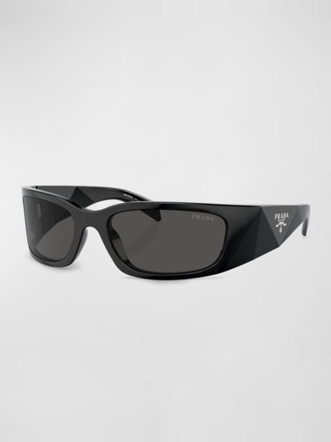 Logo Propionate & Plastic Wrap Sunglasses