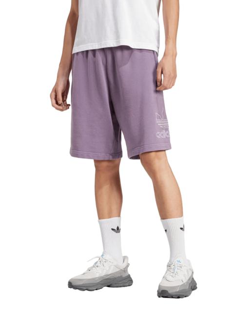 Adicolor Lifestyle Outline Trefoil Shorts in Shadow Violet/White