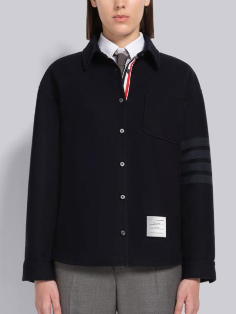 Thom Browne Double Face Tech Twill 4-Bar Oversized Shirt