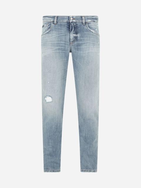 Light blue skinny stretch jeans