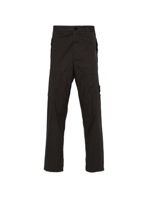 cotton straight-leg cargo trousers