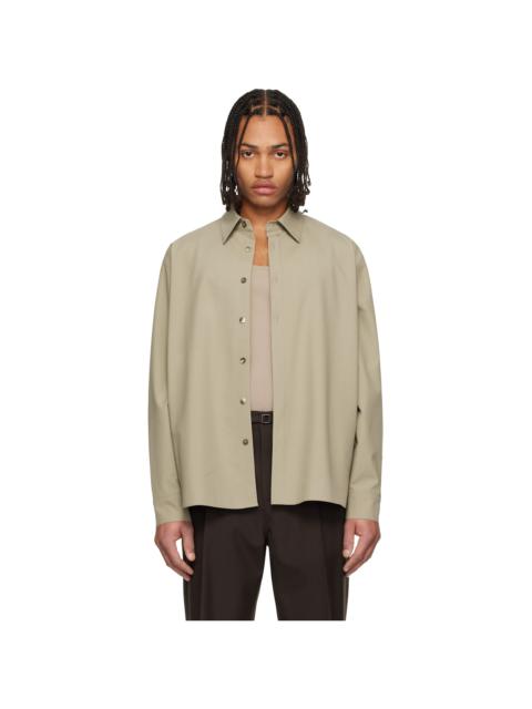 LE17SEPTEMBRE Beige Classic Wool-Blend Shirt