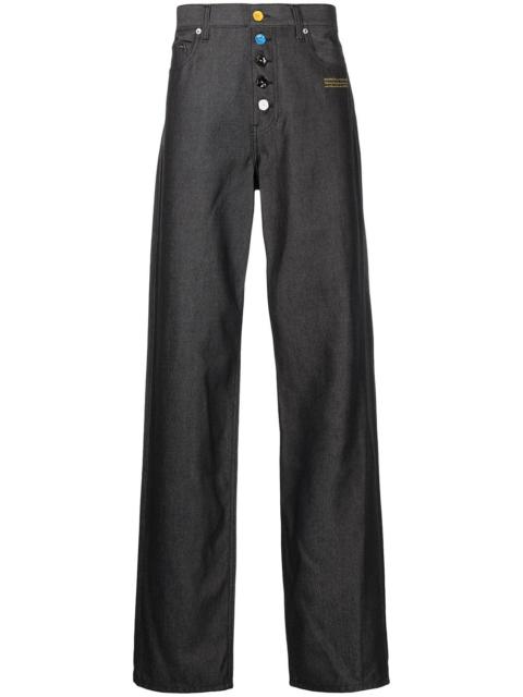 Off-White slogan-print denim jeans