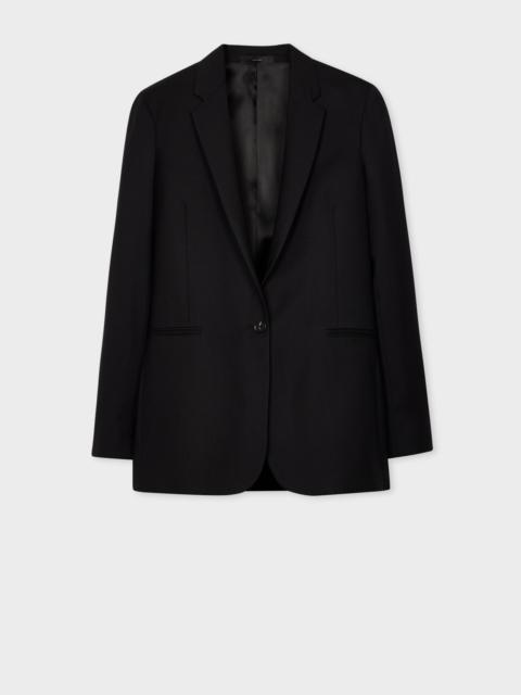 A Suit To Travel In - Women's Black Wool Travel Blazer