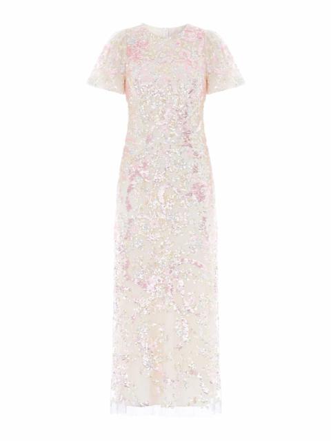 Needle & Thread Dancing Ribbon Puff Sleeve Gown