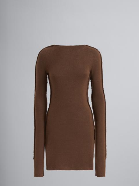 Marni RECYCLED CASHMERE SWEATER WITH SIDE SLITS AND CUFFS
