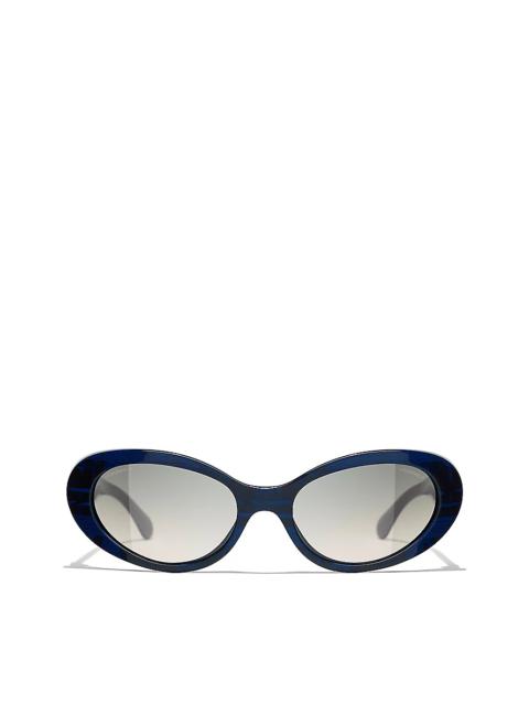 CHANEL CH5515 oval-frame acetate sunglasses