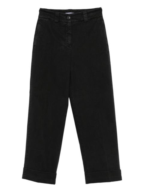 PESERICO cuffed twill trousers