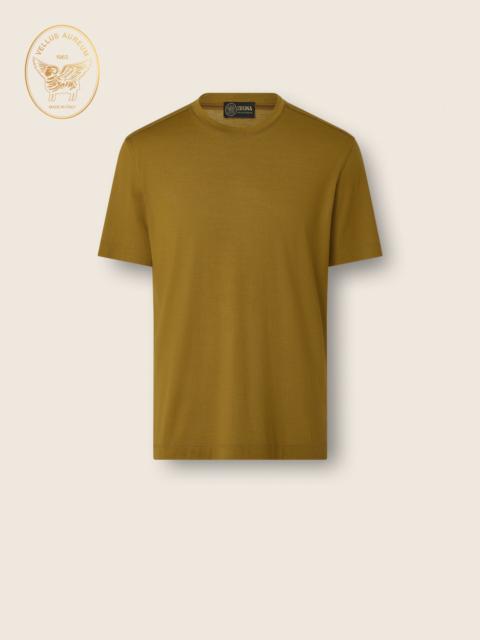 ZEGNA OLIVE GREEN VELLUS AUREUM T-SHIRT