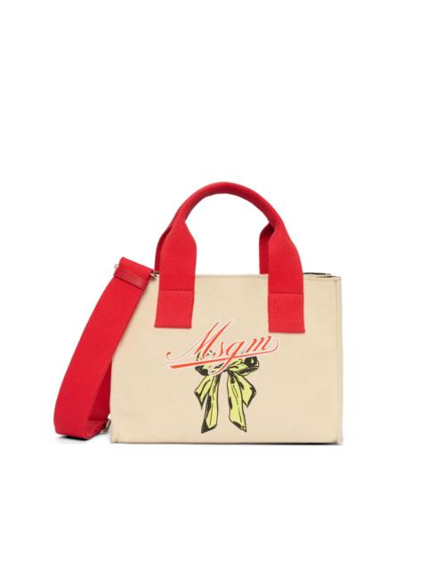 MSGM micro logo-detail tote bag