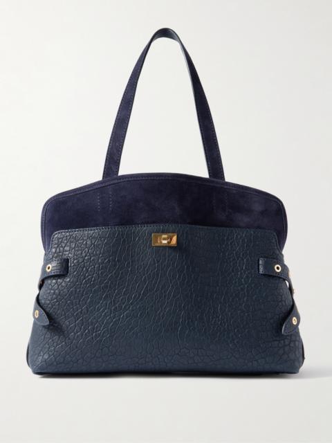 Anya Hindmarch Wilson Textured-leather And Suede Tote