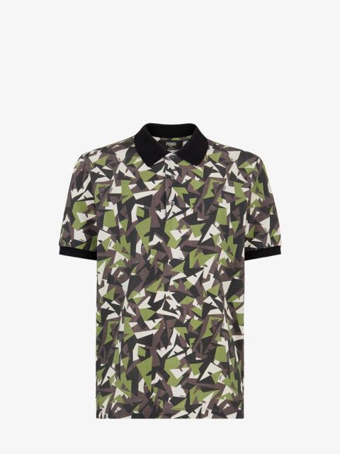 FENDI Multicolor cotton polo shirt