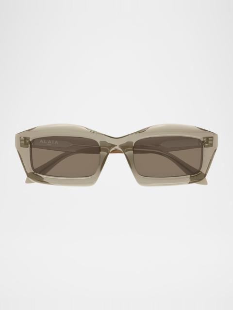 Alaïa Rectangle Acetate Sunglasses