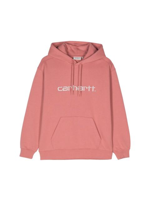 logo-embroidered hoodie