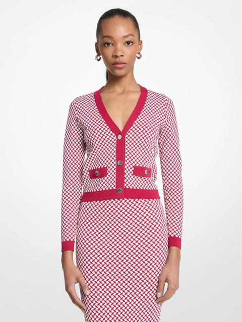MICHAEL KORS Tile Jacquard Cardigan