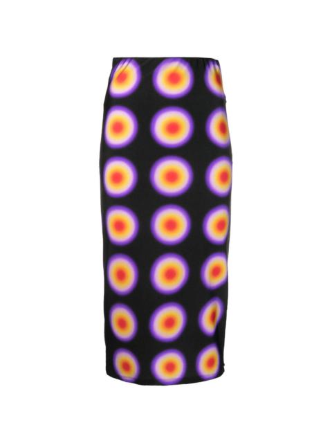 high-waisted pencil skirt