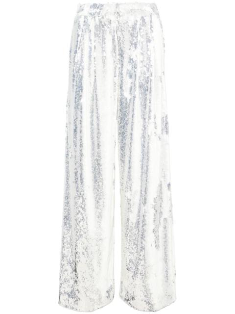 ROTATE mid-waist wide-leg trousers