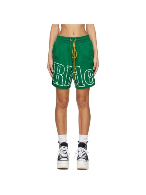 Rhude Green Track Shorts