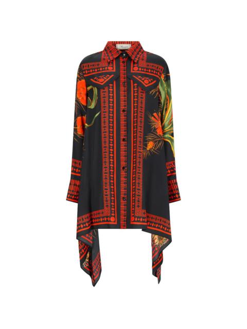 Blumarine printed twill mini dress