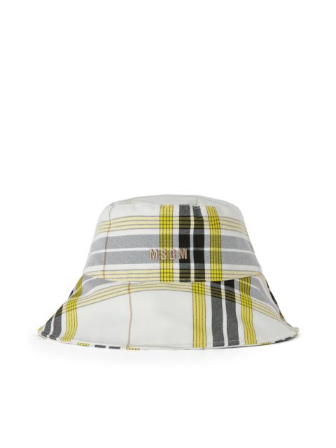 Tecno canvas check bucket hat