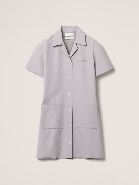 Miu Miu Poplin and jersey mini-dress