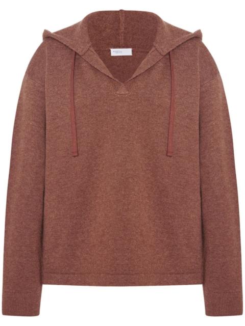 ROSETTA GETTY V-neck drawstring hoodie