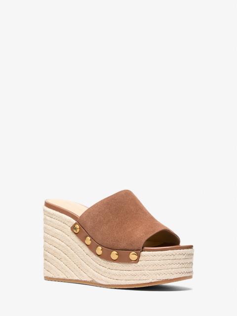 MICHAEL KORS Mayes Suede Wedge Sandal