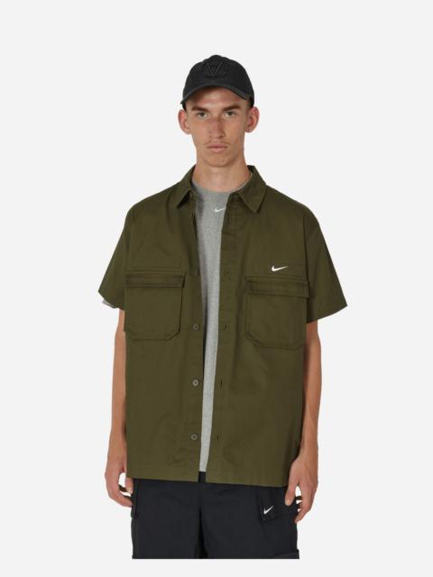 Nike Woven Military Shortsleeve Button-Down Shirt Cargo Khaki