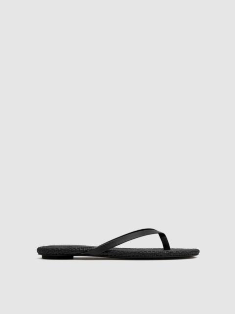 ST. AGNI Woven Flip Flop - Black
