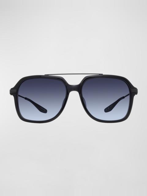 BARTON PERREIRA Men's D. Ellis Acetate and Titanium Square Sunglasses