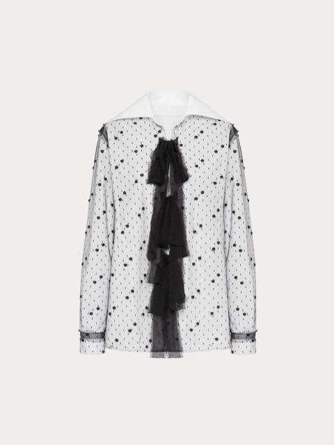 Valentino COTTON POPLIN AND POINT D’ESPRIT SHIRT
