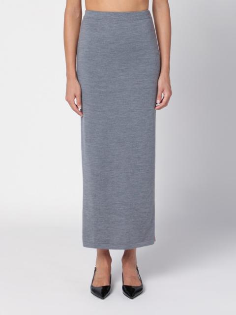 Moschino Beige/grey wool long skirt