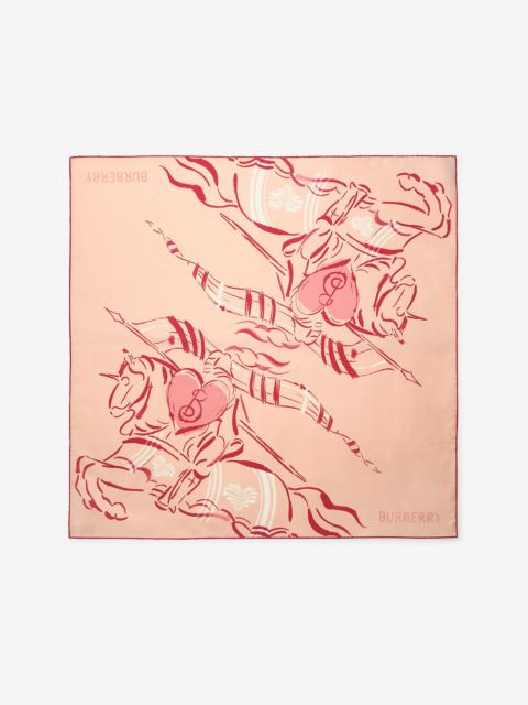 Burberry Heart Knight Silk Scarf