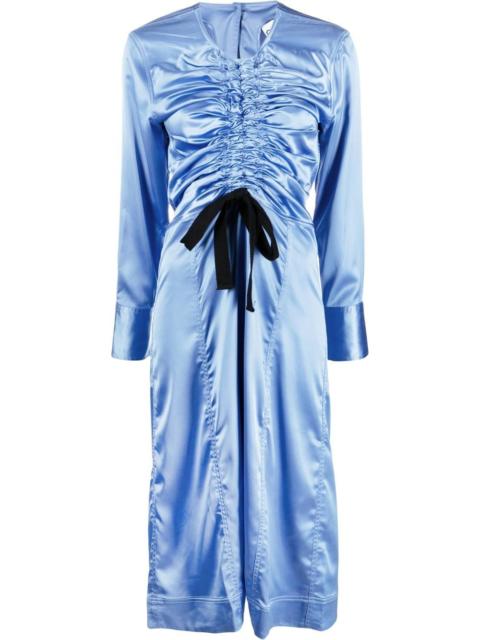 GANNI satin midi dress