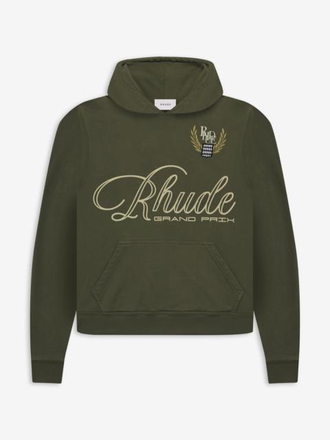 Rhude GRAND PRIX CURSIVE HOODIE