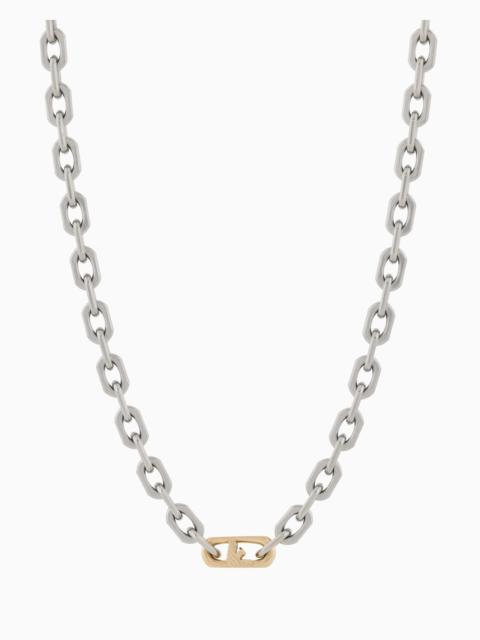 EMPORIO ARMANI TWO-TONE STAINLESS STEEL CHAIN NECKLACE