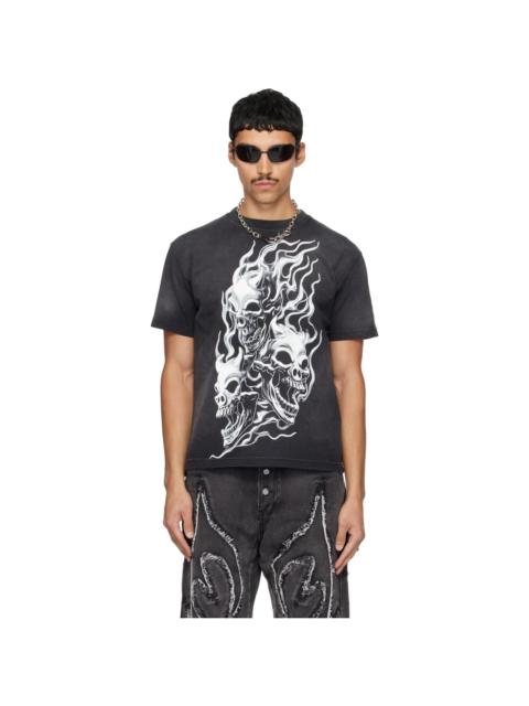 Thug Club Black Three Riding Skull Dirt T-shirt