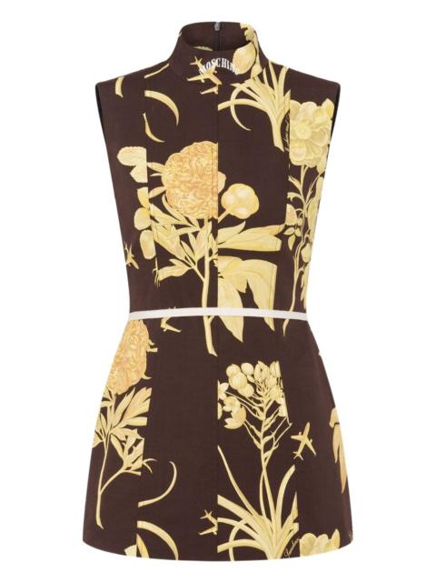 Moschino floral-print high-neck dress