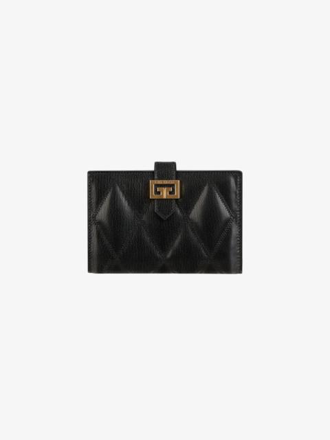 Givenchy GV3 wallet in diamond quilted leather