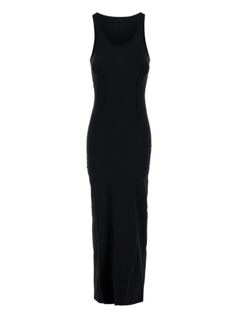entire studios LONG BLACK DRESS IN NYLON BLEND | netdressed