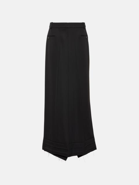 BALENCIAGA Mid-rise wool maxi skirt