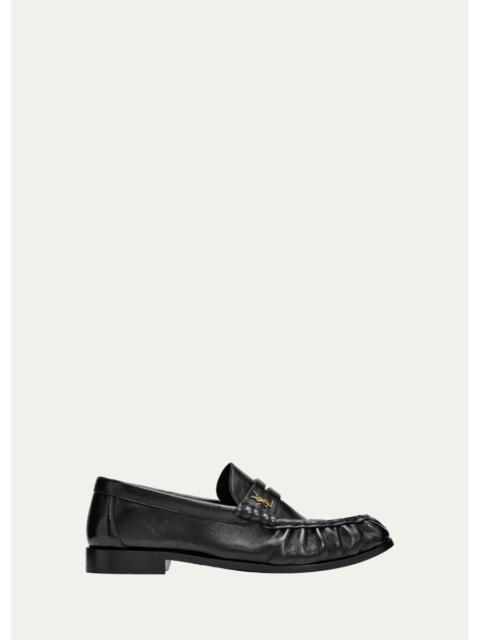 SAINT LAURENT Le Leather YSL Penny Loafers