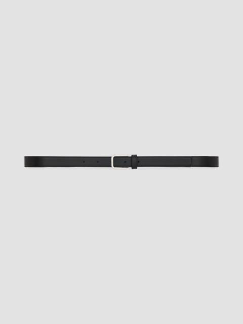 SAINT LAURENT Men's Minimal Thin Belt in Smooth Leather - Black