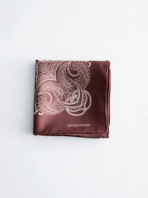 & Other Stories Paisley Silk Scarf